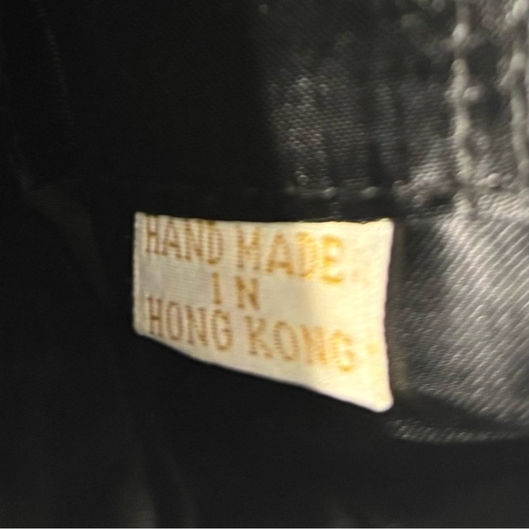 Beaded Evening Bag Coin Closure Made in Hong Kong Gold Tone Trim Chain Clutch - Picture 11 of 13